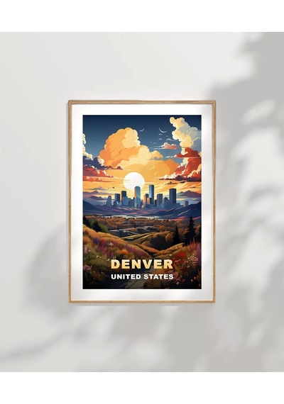 Çerçevesiz Poster Denver'ın Parlayan Ufku