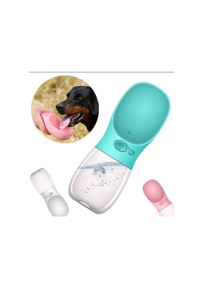 Beyaz Portatif Köpek Su Matarası