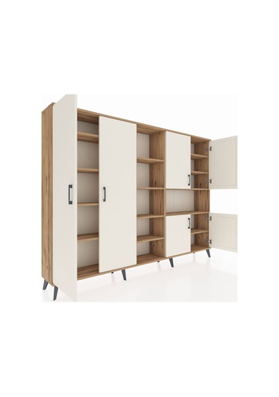 Arges Dolap 13 Raflı 6 Kapaklı 220x30x163 Çam-aytaşı/çam Aytası/atlas Çam - Atlas Çam Arges Dolap 13 Raflı 6 Kapaklı 220x30x163 Çam-aytaşı/çam Aytası/atlas Çam - Atlas Çam