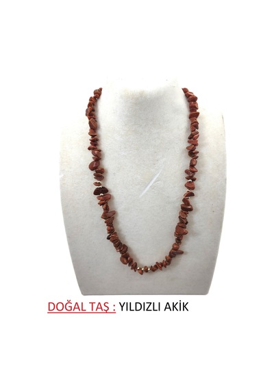 Şekilli Doğaltaş Kadın Kolye Çok Renkli-4