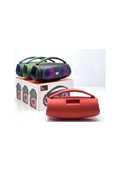 B20 Bluetooth Speaker Şarjlı Taşınabilir Led Işıklı Kablosuz Hoparlör Sd Kart Usb Aux Girişli