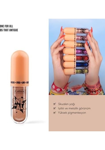 Callista One For All 05 That Antique Eyes & Lips & Cheeks Likit Göz Farı 0