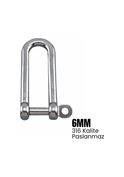 Shuıvan Zincir Kilidi 6mm Uzun Tip - 316 Paslanmaz-1644