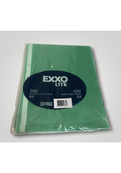 EXXO RENKLI PP POSET DOSYA YESIL A4 100LU