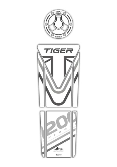 GP Kompozit Triumph Tiger 1200 2014-2016 Uyumlu Tank Pad Seti Beyaz