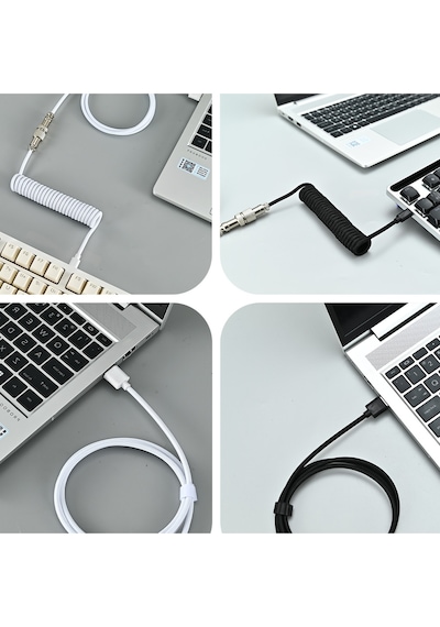 Coiled Kablo, Sarmal Kablo, Mekanik Klavye Kablosu, Type C Usb Kablo Oyuncu Klavyesi Kablosu Coiled Kablo, Sarmal Kablo, Mekanik Klavye Kablosu, Type C Usb Kablo Oyuncu Klavyesi Kablosu