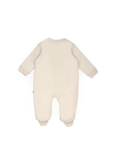 Babycosy Organic Wear 2 Li Organik Pamuk Patikli Tulum Seti Yenidoğan & Bebek Serisi Yumuşak & Uniseks Krem
