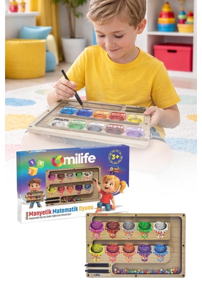 Manyetik Labirent Montessori Matematik Oyunu Harfleri  Öğreniyorum Eğitici Oyuncak 25 cm