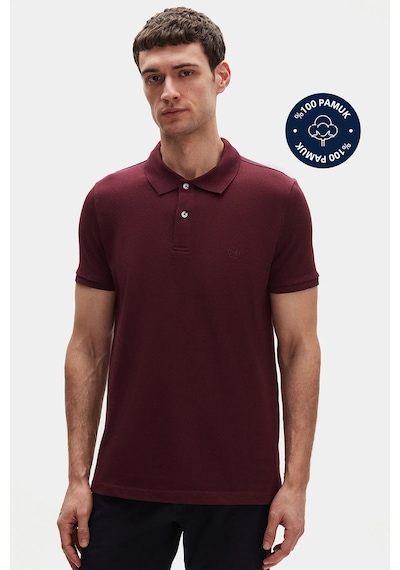 D's Damat Ds Damat Slim Fit Mürdüm Kutulu Polo Yaka T-shirt 4hc14ortkplo1 MÜRDÜM