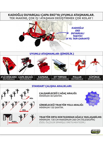 Kadıoğlu Eko Duyarga Taşıyıcı + 4'Lü Diskaro + Kapama