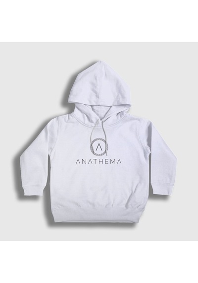 Presmono Unisex Çocuk A Anathema Kapüşonlu Sweatshirt Beyaz