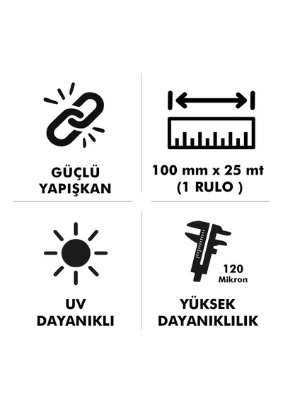 Unitape Pe Uv Katkılı Şeffaf Sera Tamir Bandı 100 Mm X 25 Mt