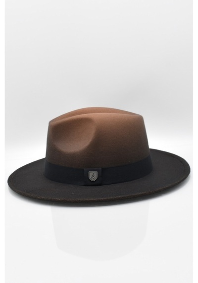 Külah Erkek Multicolor Fötr Şapka Camel Panama Hat-Camel-Standart