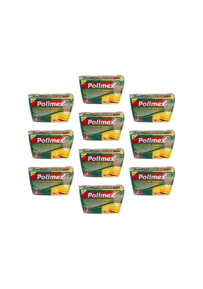 Polimex Endüstriyel Büyük Boy Oluklu Bulaşık Süngeri 10 x 4'lü 4.5 x 9 x 12 CM