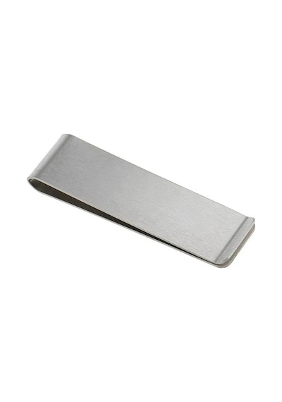 Spelt Metal Kağıt Para Tokası Kart Tutucu Klips Cüzdan Ataş Gümüş 70 Mm X 20 Mm Siyah