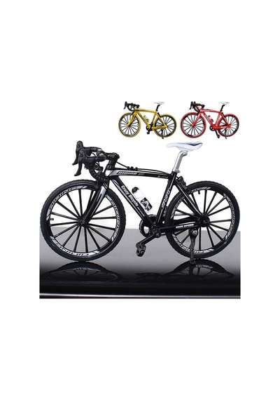 Craftivio Siyah Yüksek Kaliteli Metal 1:10 Ölçek Koleksiyonluk Die Cast Model Bisiklet Çok Renkli