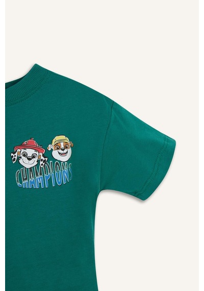 Defacto Paw Patrol Regular Fıt Kısa Kollu Tişört Erkek Bebek G9906a526smgn749 Yeşil-gn749