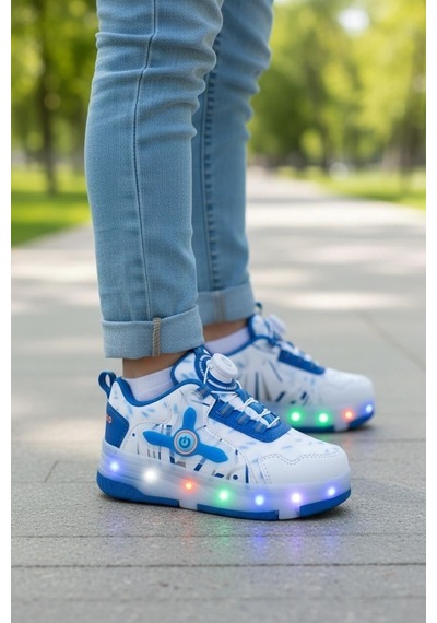 Cem Pekşen Ndrops Ptnl26 Siyah Patenli Çocuk Sneaker Mavi