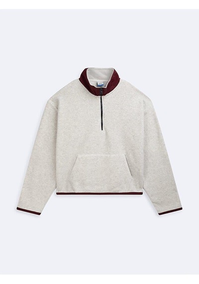 Ltb Zerapa Yarım Fermuarlı Kadın Sweatshırt Gri