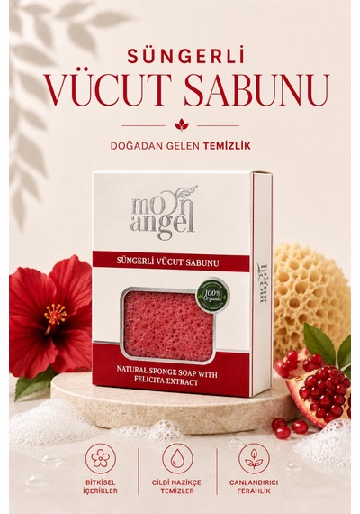 Süngerli Sabun Doğal Güzellik Felicita Extract Vücut Sabunu Çiçek
