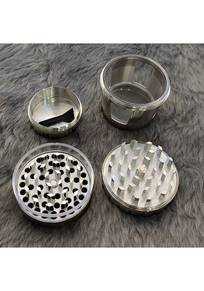 50 MM Silver Tütün Baharat Herbal Öğütücüsü Parçalayıcı Rc82slv