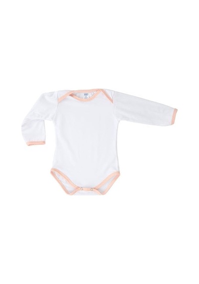 Pamuk Polyester Uzun Kollu Bebek Zıbını Kız Beyaz