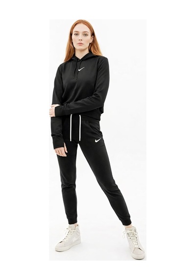 Nike Sportswear Essential Fleece Fermuar Cepli Kadın Siyah Eşofman Altı
