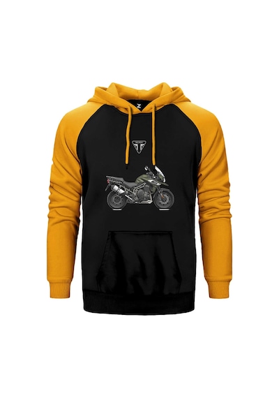Triumph Tiger Explorer Sarı Renk Reglan Kol Kapşonlu Sweatshirt Sarı