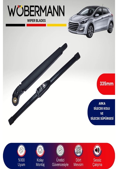 Wöbermann Hyundai İ30 2012-2017 Arka Silecek Kolu Ve Süpürgesi Komple