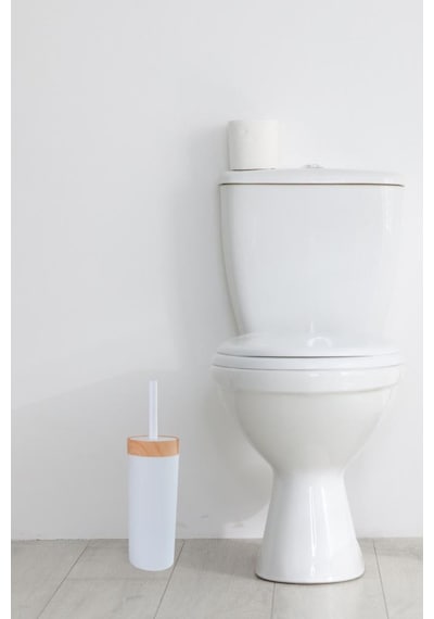Bambu Desen Wc Klozet Fırçası Plastik, Tuvalet Banyo Wc Temizleme Fırçası Beyaz Beyaz