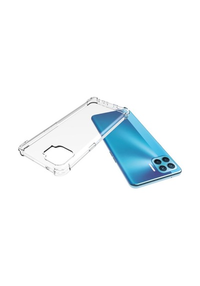 Oppo Reno 4 Lite Kılıf Zore Nitro Anti Shock Silikon Kılıf Renksiz