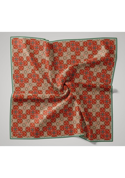 Silk Home Soft Eşarp 73093-16 Mercan, Yeşil, Çelik, Somon