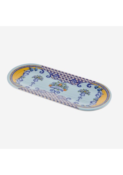 Mavi Melamin Servis Tabağı 38 Cm