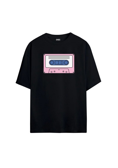 Ogc Kaset Oversize Unisex T-shirt Siyah