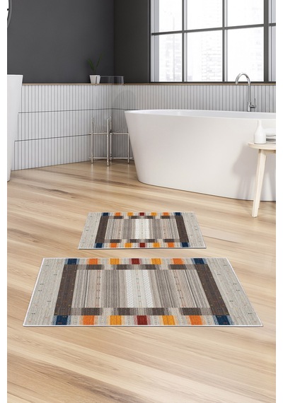 Alanur Trend Kaymaz Taban Dijital Banyo Takımı Kt464 gri