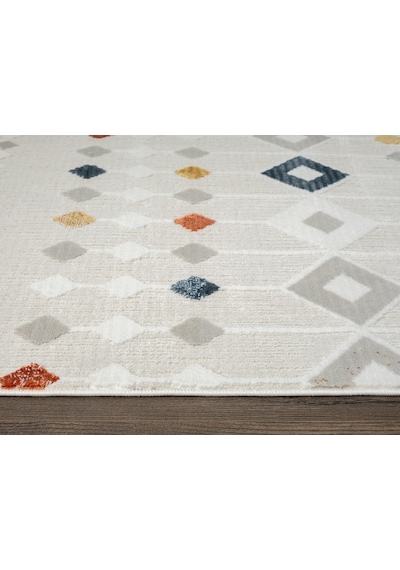 Tablo Tl001a Krem Halı Modern Desen Antialerjik Pamuk Taban Yıkanabilir Salon Halısı Yatak Odası