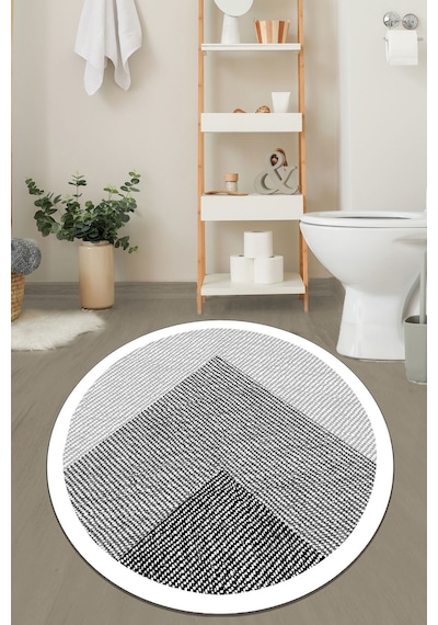 Javole Ekru Çap 200x200 Cm Banyo Halısı Djt Renkli