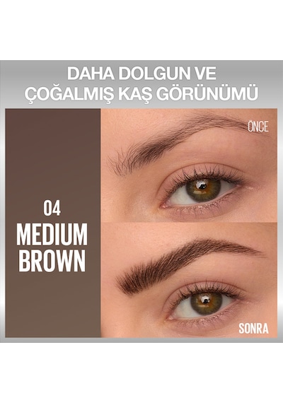 Maybelline New York Brow Insert Çift Uçlu Kaş Kalemi 04 Medium Brown