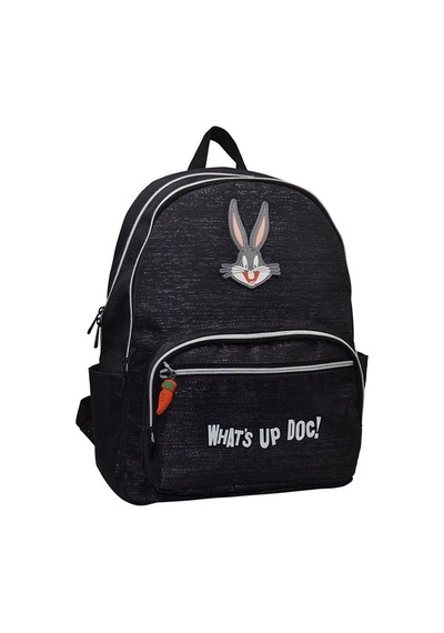 Okul Çantası Bugs Bunny 4 Bölmeli Siyah