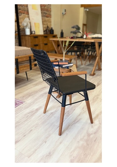 Ntconcept VitrA Sandalye Kollu Tel Ahşap Sandalye