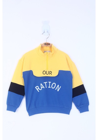 Toontoy Kids Toontoy Erkek Çocuk Ration Baskılı Sweatshirt Saks