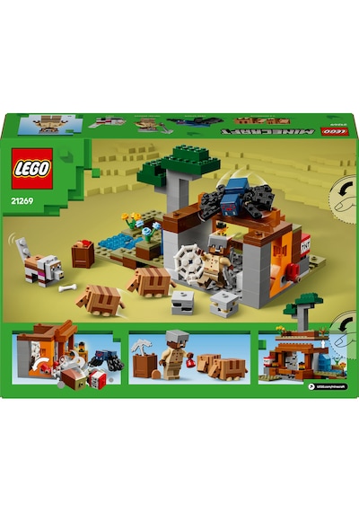 LEGO® Minecraft® Armadillo Maden Keşfi 21269 - 8 Yaş ve Üzeri Macera Oyunları Seven Çocuklar için Yaratıcı Oyuncak Yapım Seti (247 Parça)