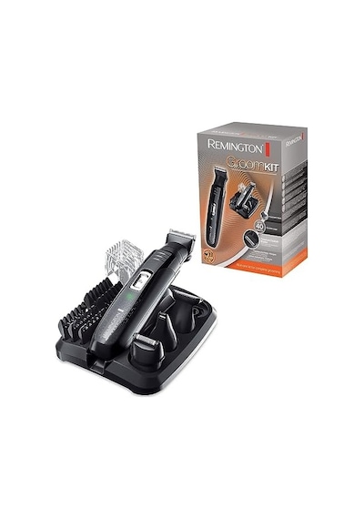 Remington Groomkit Pg6130, Yüz Ve Vücut Kılı Için Şekillendirme Seti, 4 Çıkarılabilir Başlık, Siyah / Gri