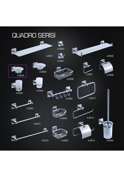 Quadro Sabunluk Krom A.2533
