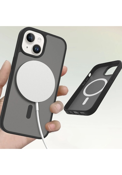 Joko Apple Uyumlu iPhone 15 Kılıf Jota Seri Magsafe Kapak Siyah