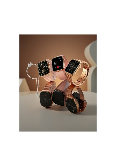 Akıllı Bileklik Sağlık Takibi Yapabilen Kadınlar İçin Rose Gold
