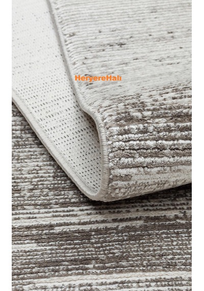 Roma Rm 01 Cream Grey Viskon Ve Polyester İle Üretilen Şık Salon Halısı Krem - Gri