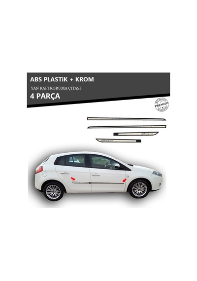Fıat Bravo Yan Kapı Koruma Çıtası Plastik + Krom Unvrslppkçt00068