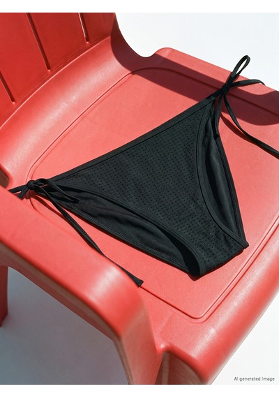 Lcw Dream Siyah Taş Detaylı Bağlamalı Kadın Bikini Altı