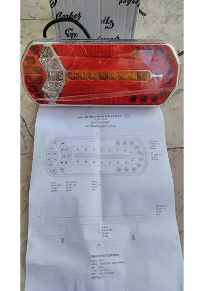 Multifonksiyonlu Römork / Karavan / Kamyon Dorse Neon Led Stop Lambası (2 Adet)